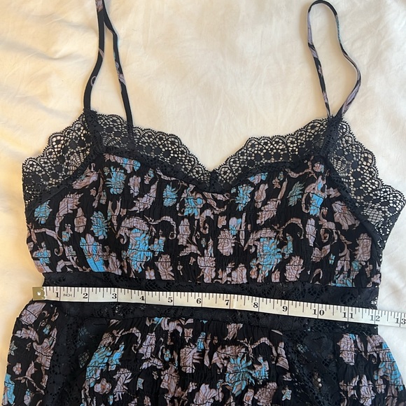 Free People Black Floral Dress xs NWOT - Picture 4 of 8